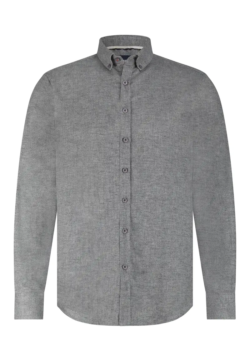 Grey cotton regular fit shirt State of Art - 25278/9500