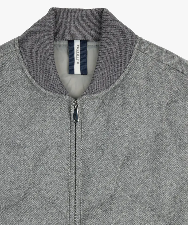 Grey woolen herringbone bodywarmer Profuomo - PPWU30006A