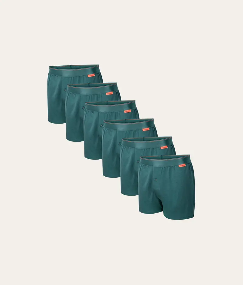Groene Losse Boxershort Misty Forest (6-pack)
