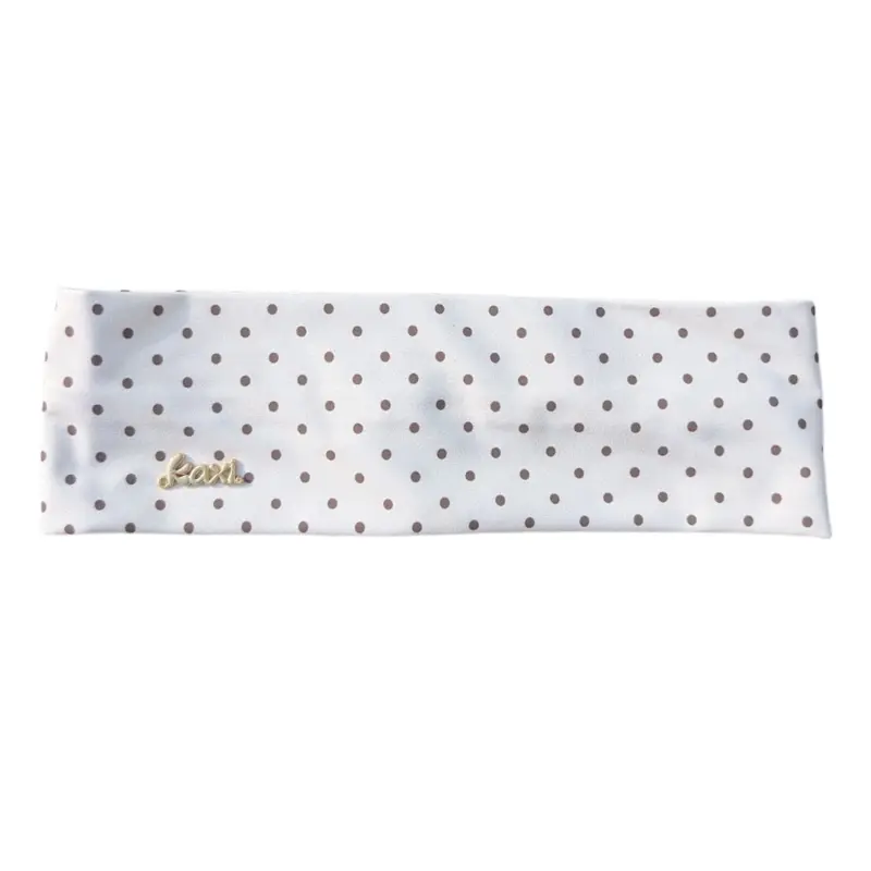 Haarband White & Brown Polkadots