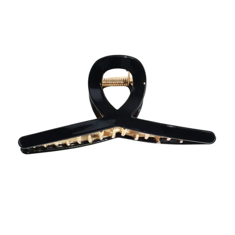 Haarklem Elegant Swirl Goudkleurig & Shiny Black