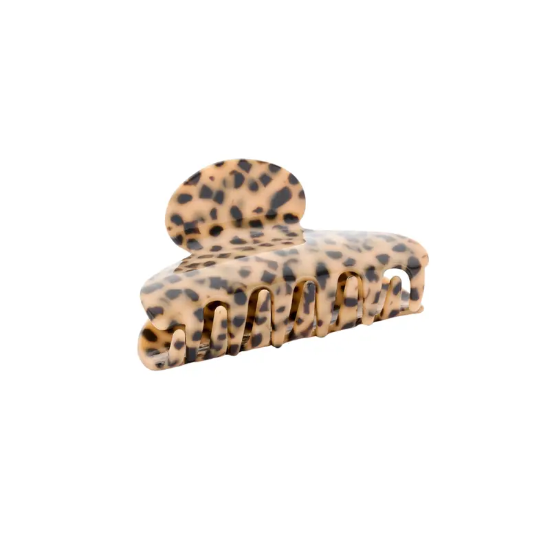 Haarklem Oval Round Latte Leopard