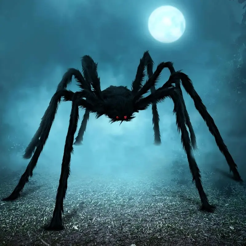 Halloween reuzenspin decoratie met verstelbare poten voor buitenfeest groot