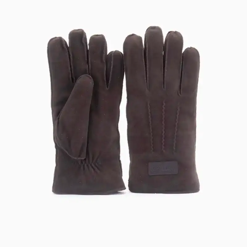 Handschoenen Heren Goat Suède Choco