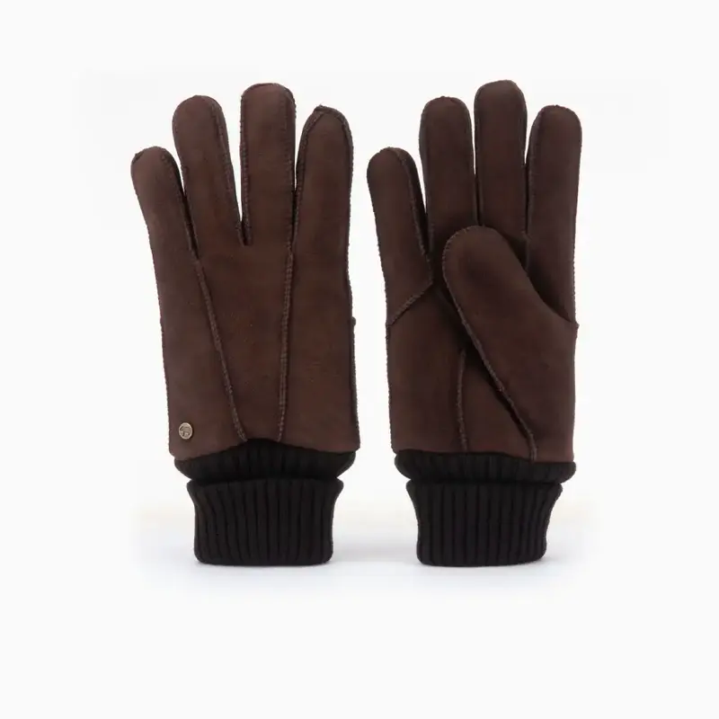 Handschoenen Heren Lammy Patchwork Choco