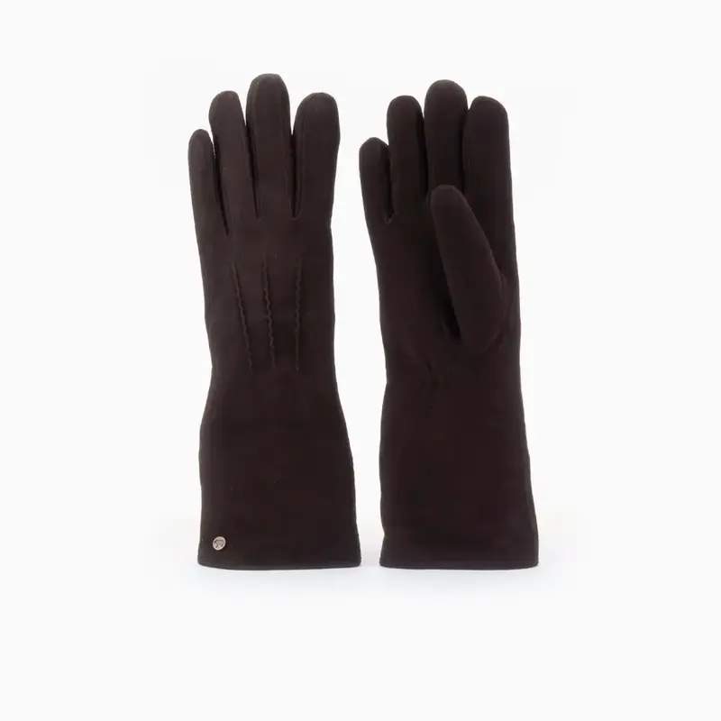 Handschoenen Lang Dames Goat Suède Black