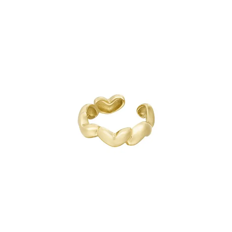 Hearts Around Ring Goudkleurig