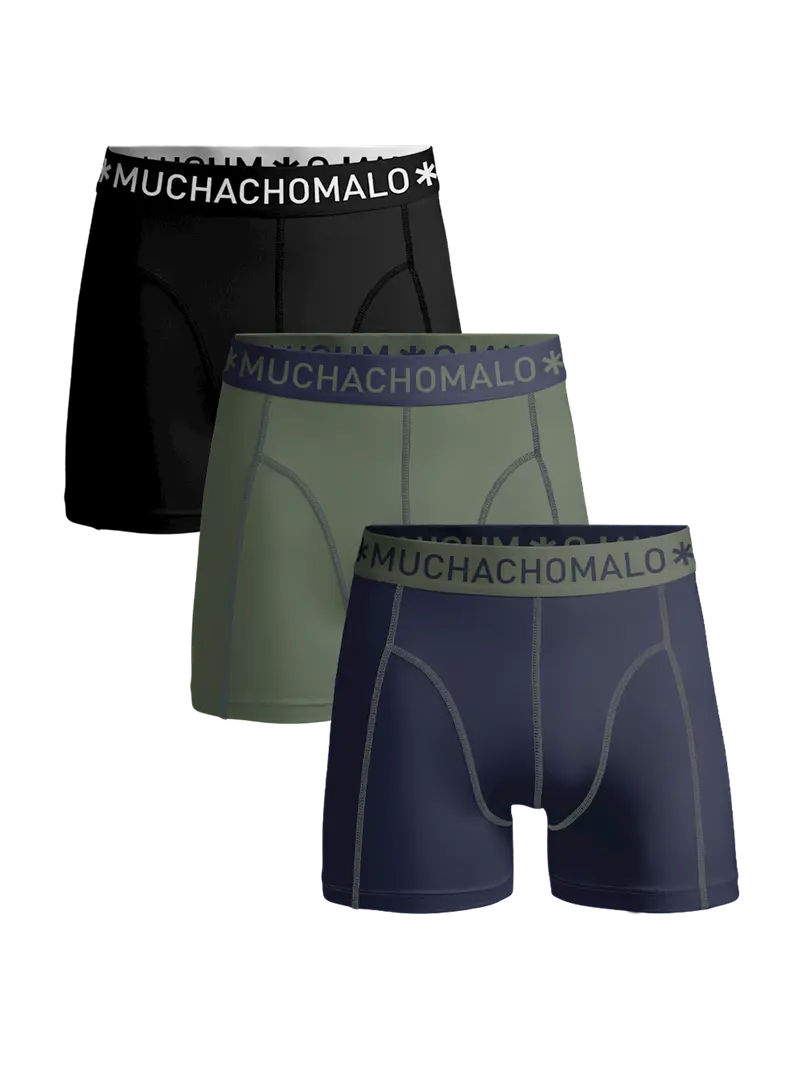 Heren 3-pack Boxershorts Effen