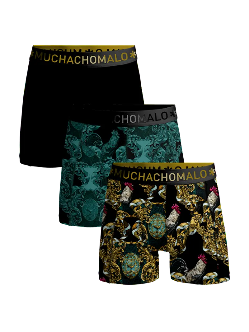 Heren 3-pack Boxershorts Man Rooster