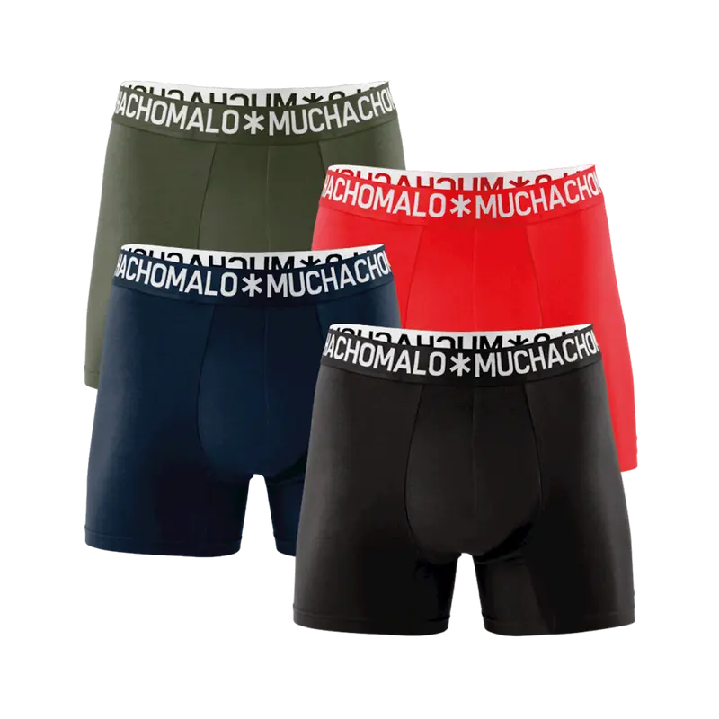 Heren 4-pack Boxershorts Effen Licht Katoen