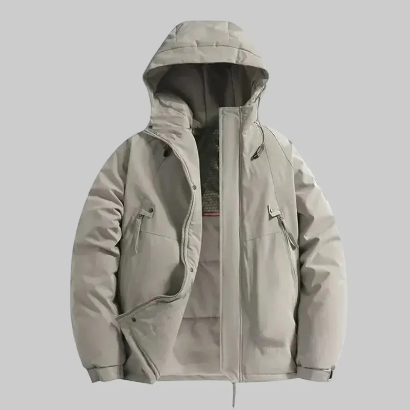 Heren geïsoleerde jas met capuchon