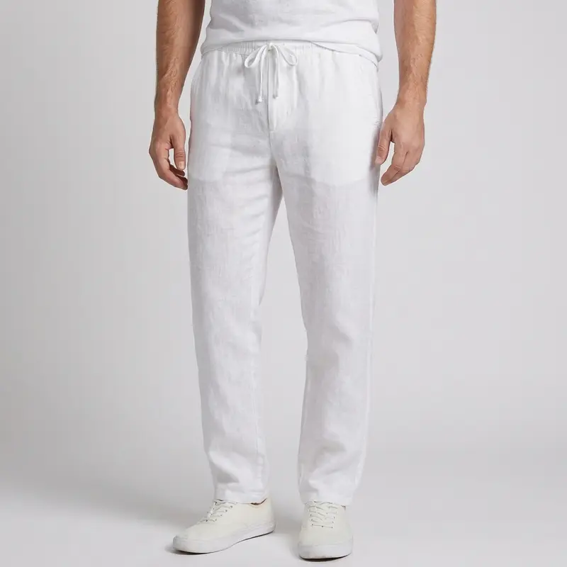 Heren linnen broek, casual stijl voor warme dagen