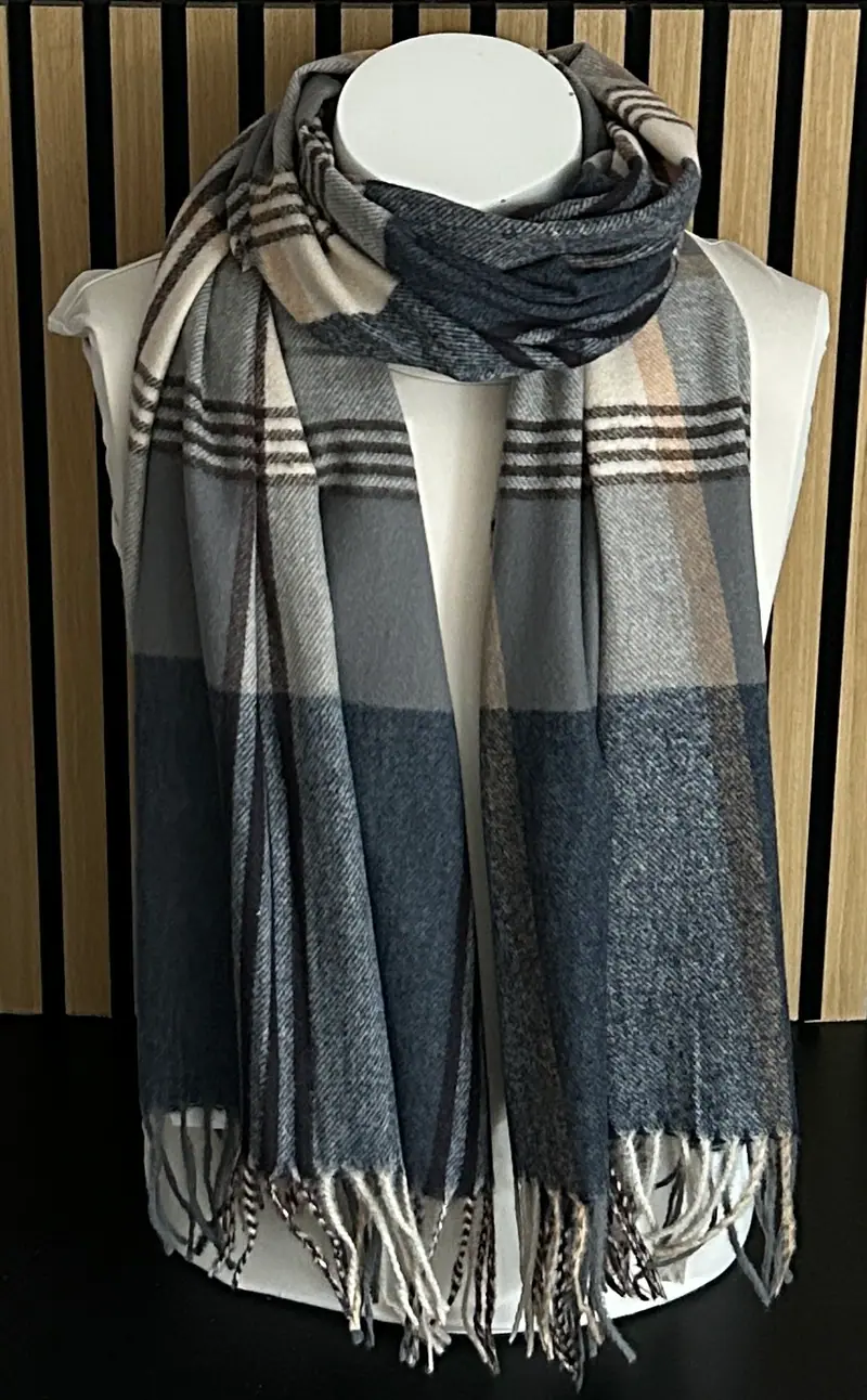 Heren sjaal bruin-beige