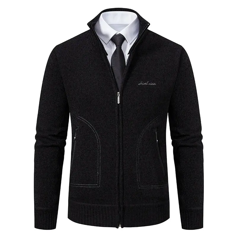 Heren Vest Gebreid met Voering – Zachte Cardigan Jas