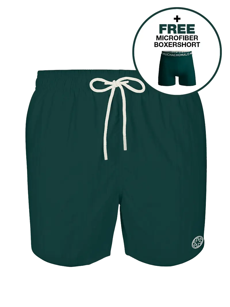 Heren zwembroek donkergroen