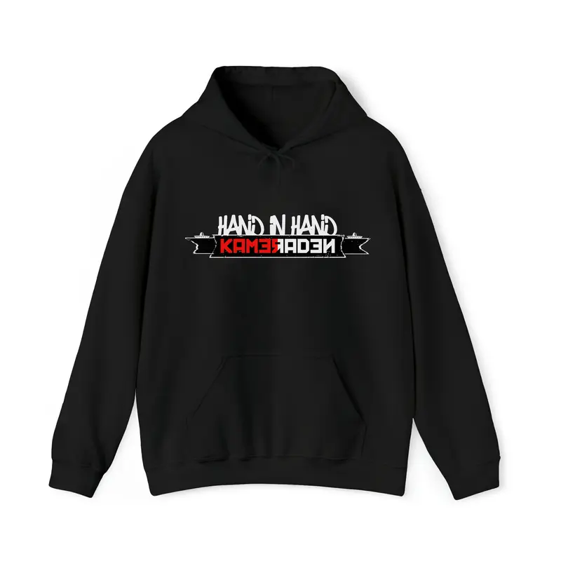Hoodie relax - Hand in hand - Kameraden - logo voor groot