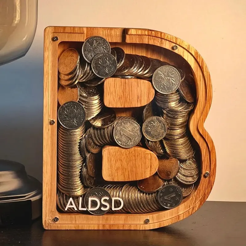 Houten letterspaarpot – LetterSaver