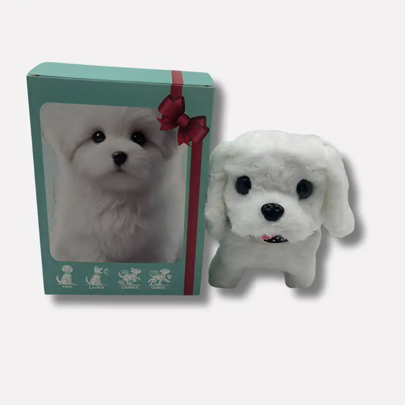 Hyperrealistische pluchen puppy
