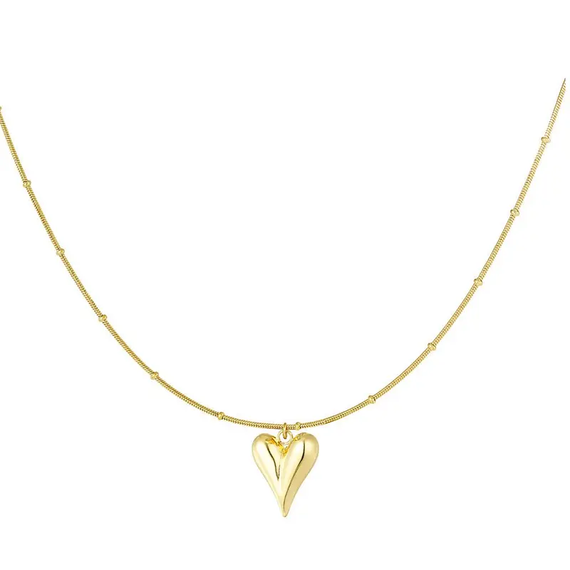 Iconic Heart Medium Ketting Goudkleurig