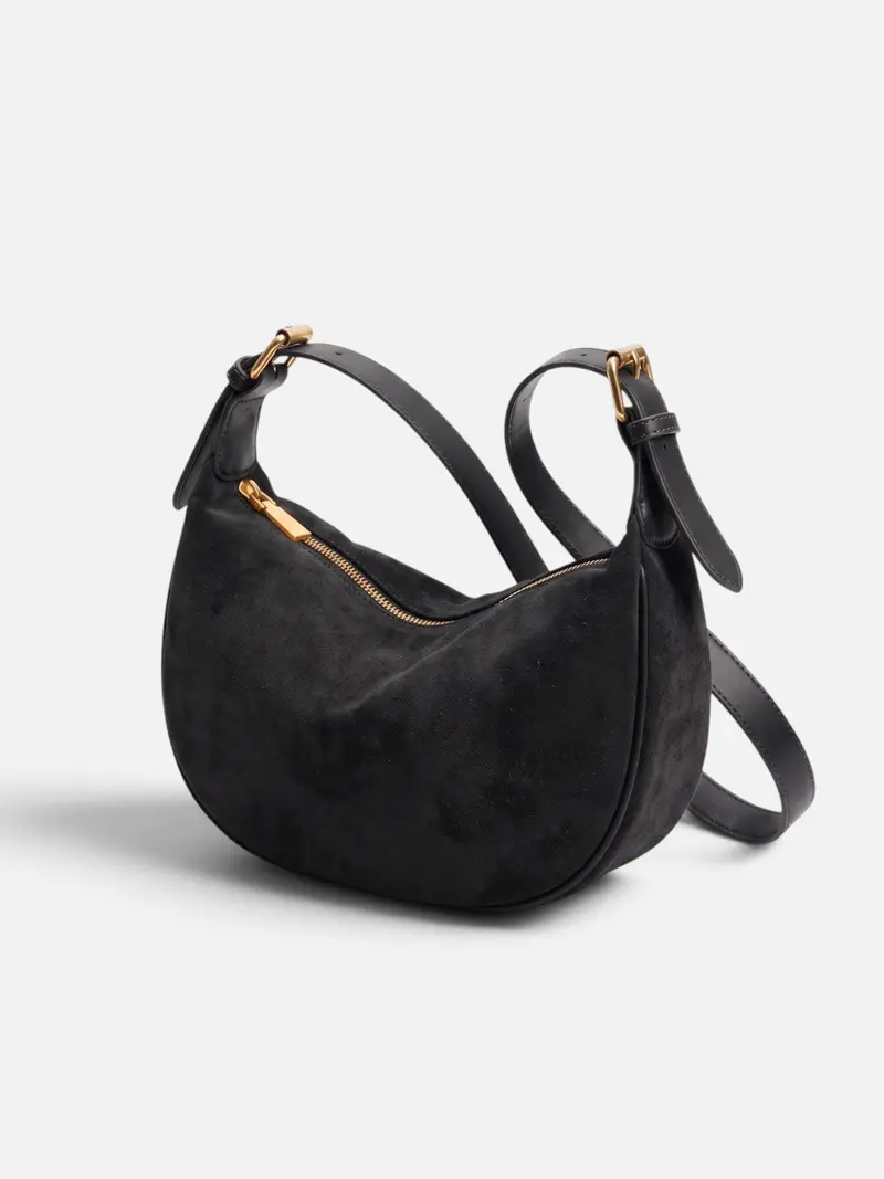 Imitatiesuède Hobo Tas voor Dames met Rits