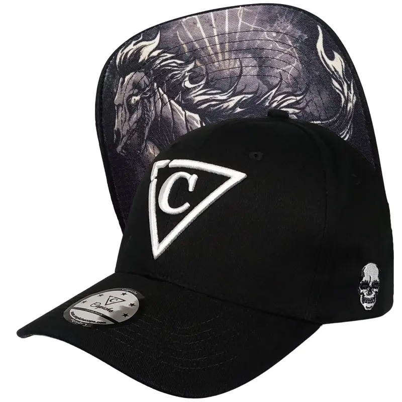Immortal Horse Curved Baseball Cap - Black