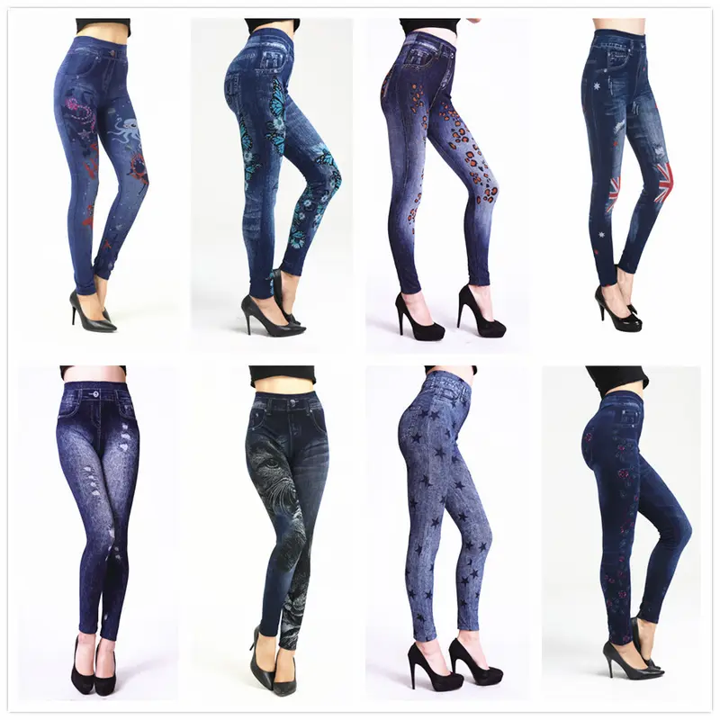 Jeans legging met print