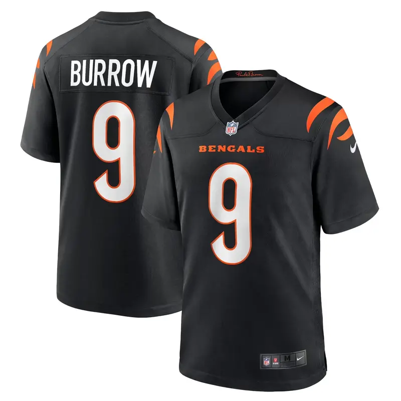 Joe Burrow Cincinnati Bengals Home Black NFL Game Jersey Nike