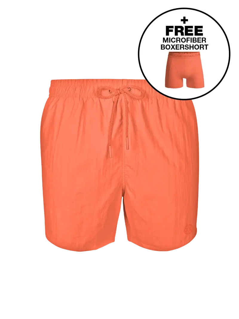 Jongens Zwembroek Oranje + Gratis Microfiber boxershort