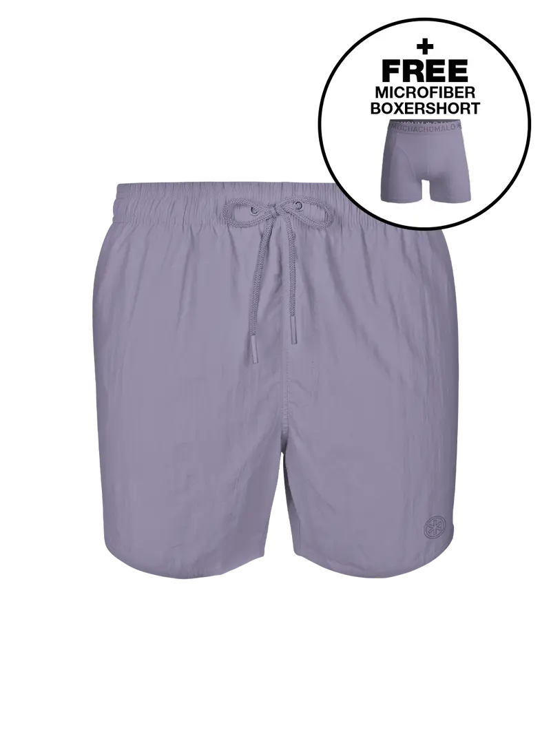 Jongens Zwembroek Paars + Gratis Microfiber boxershort