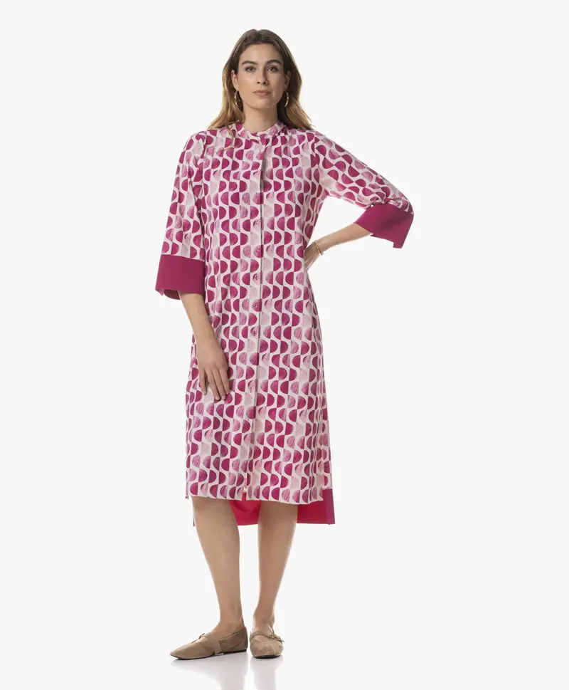 Jurk | Regular Travel Print | Ichico Dessin | Sorbet Eclips