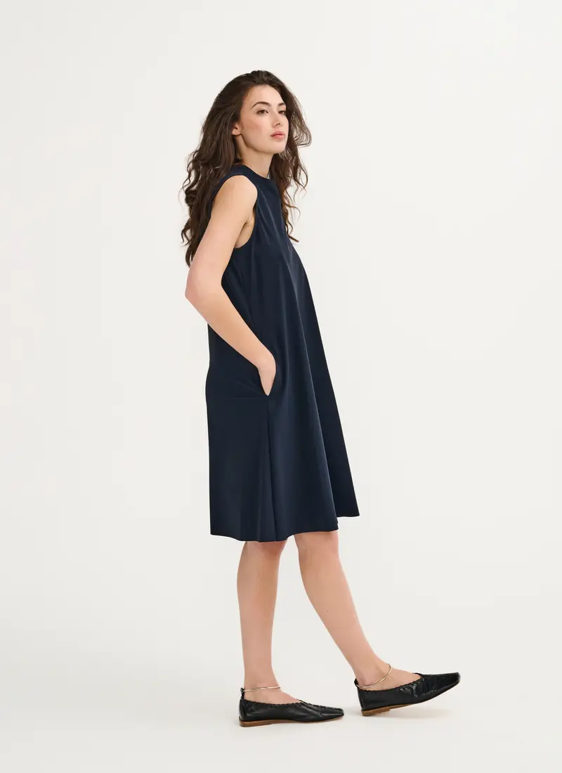 Jurk | Travel Jersey | Amya | Black-Blue