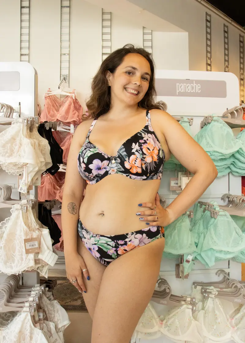 Kamala Bay Plunge Bikini Top Midnight