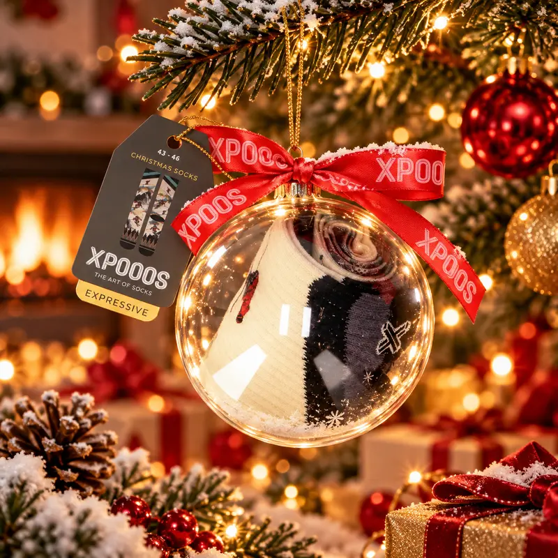 Kerstbal Ski Jump herensokken