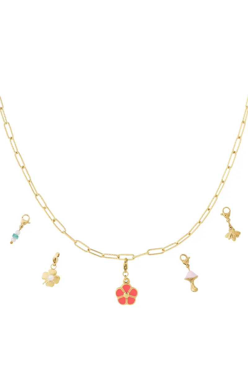 Ketting bloem DIY Goudkleurig lilli june™ - Roestvrij Staal