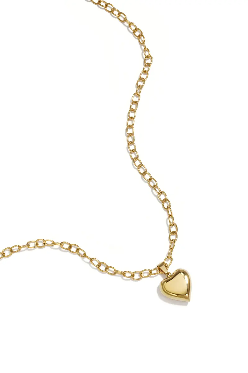Ketting Bold Heart Goudkleurig - Roestvrij Staal