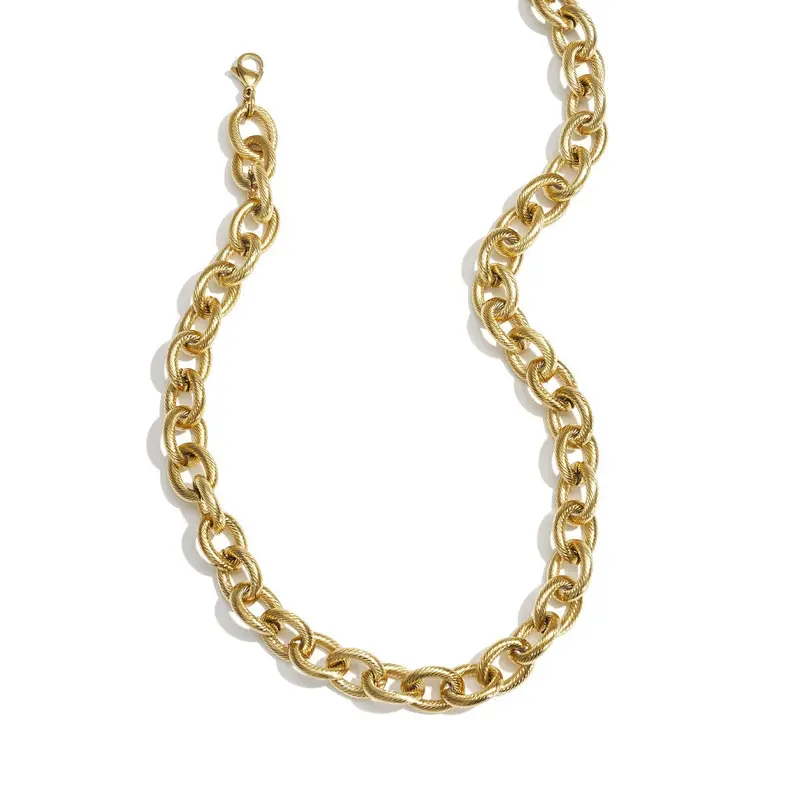 Ketting Gecombineerde Schakel Zilver of Goudkleurig - Roestvrij Staal