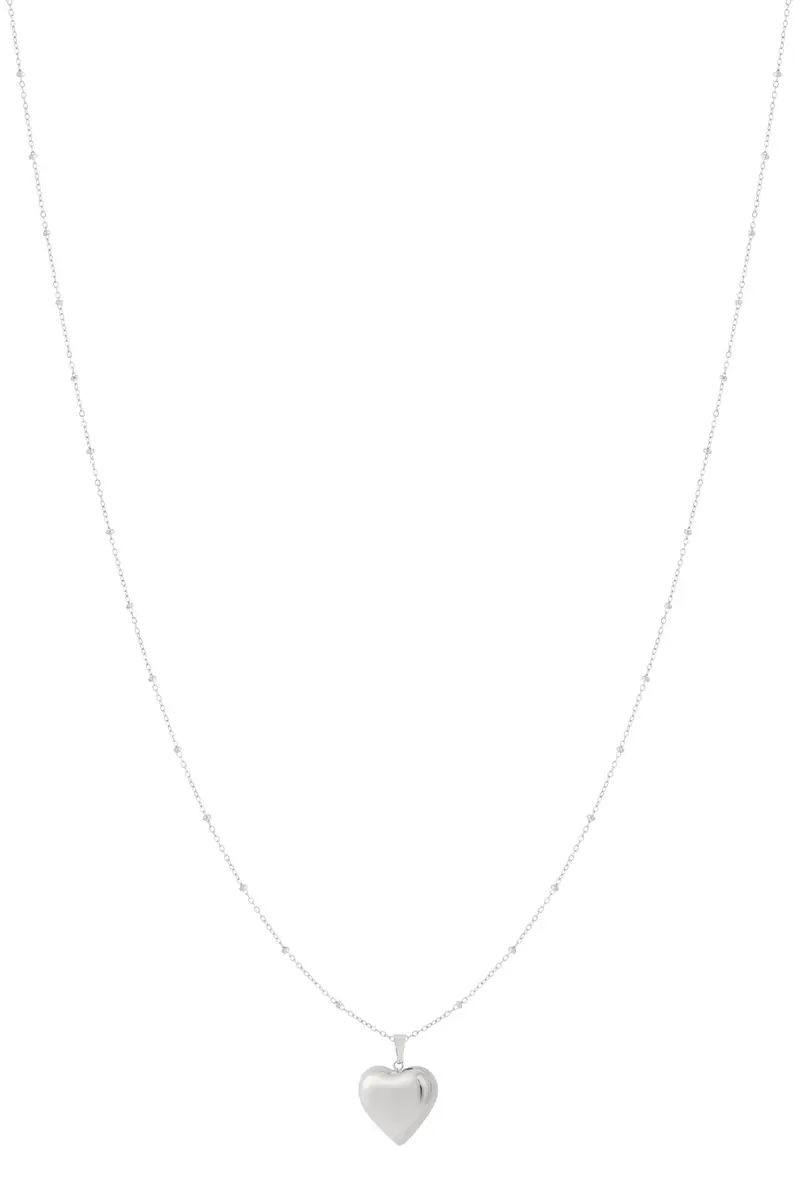 Ketting Hart Casual RVS zilver
