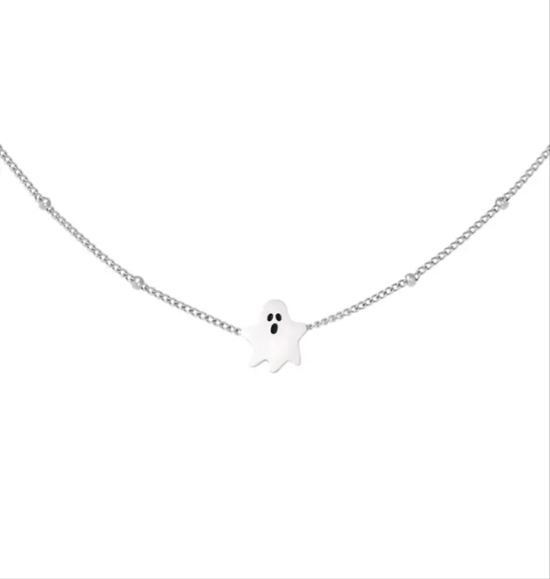 Ketting Spookje Zilverkleurig - Roestvrij Staal