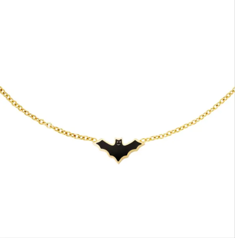 Ketting Vleermuis Goudkleurig - Roestvrij Staal