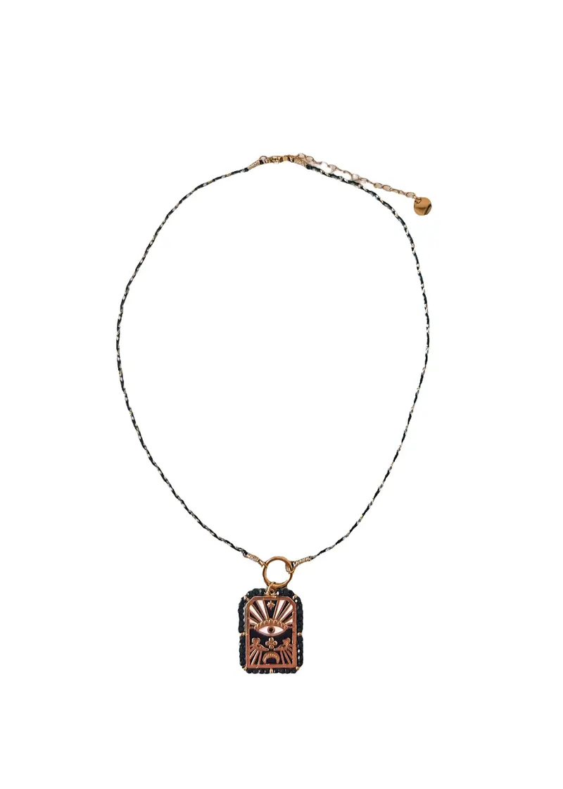 Khloe Eye Bedel Halsketting Zwart | Sweet Like You