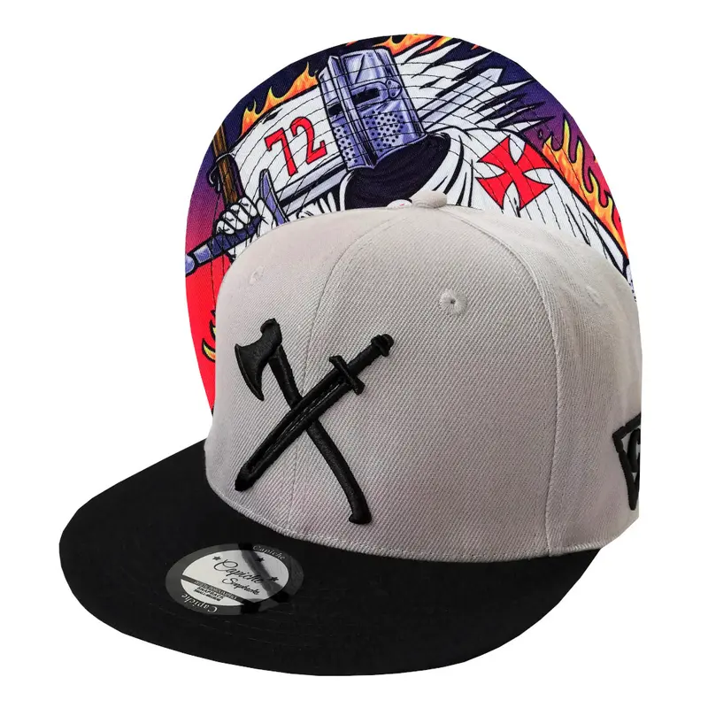 Knight Templar Snapback - Grey/Black