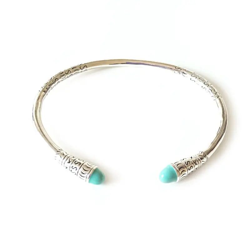 Knijp armband turkoois