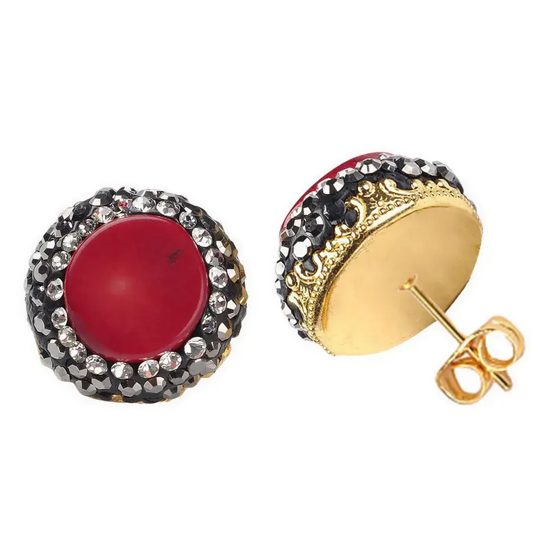 Koralen oorbellen Bright Coral Stud