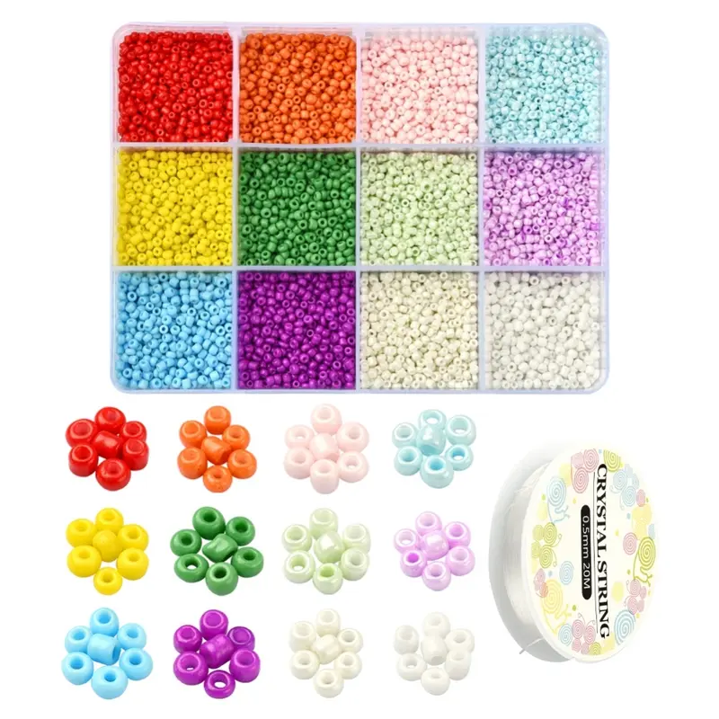 Kralenbox met 2mm rocailles candy - Compleet kralenpakket inclusief elastiek