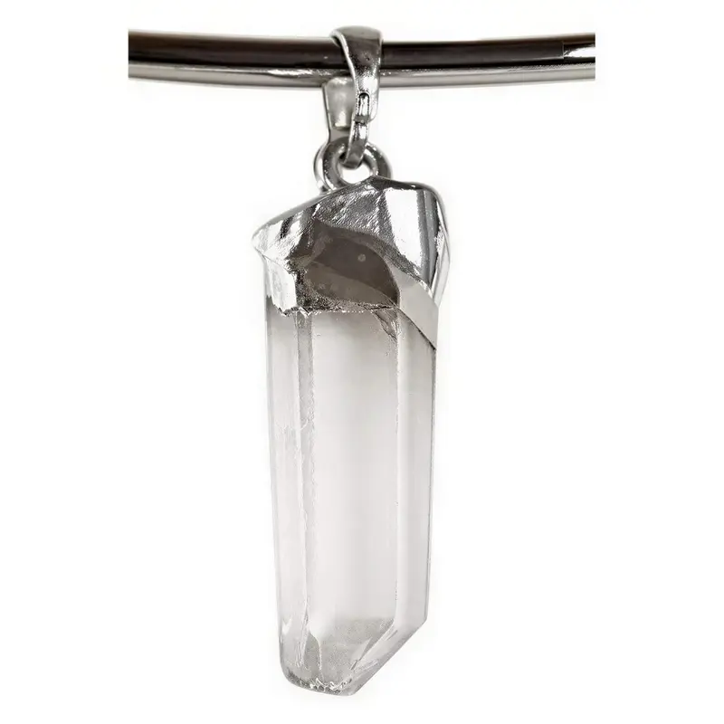 Kristallen ketting Icicle Spang Silver
