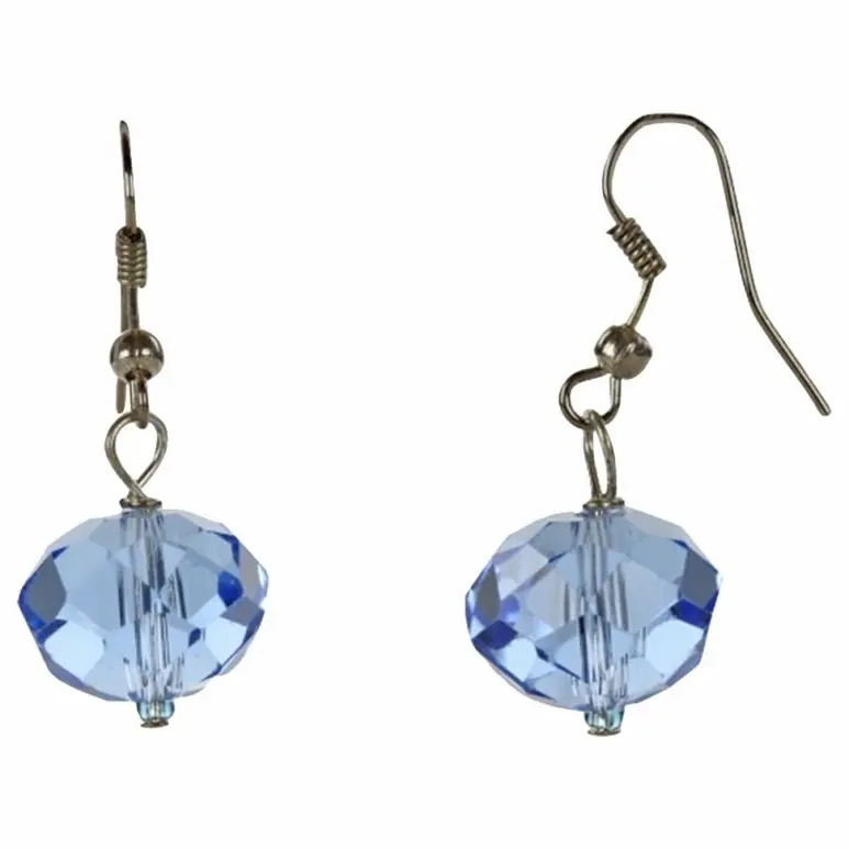 Kristallen oorbellen Blue Crystel