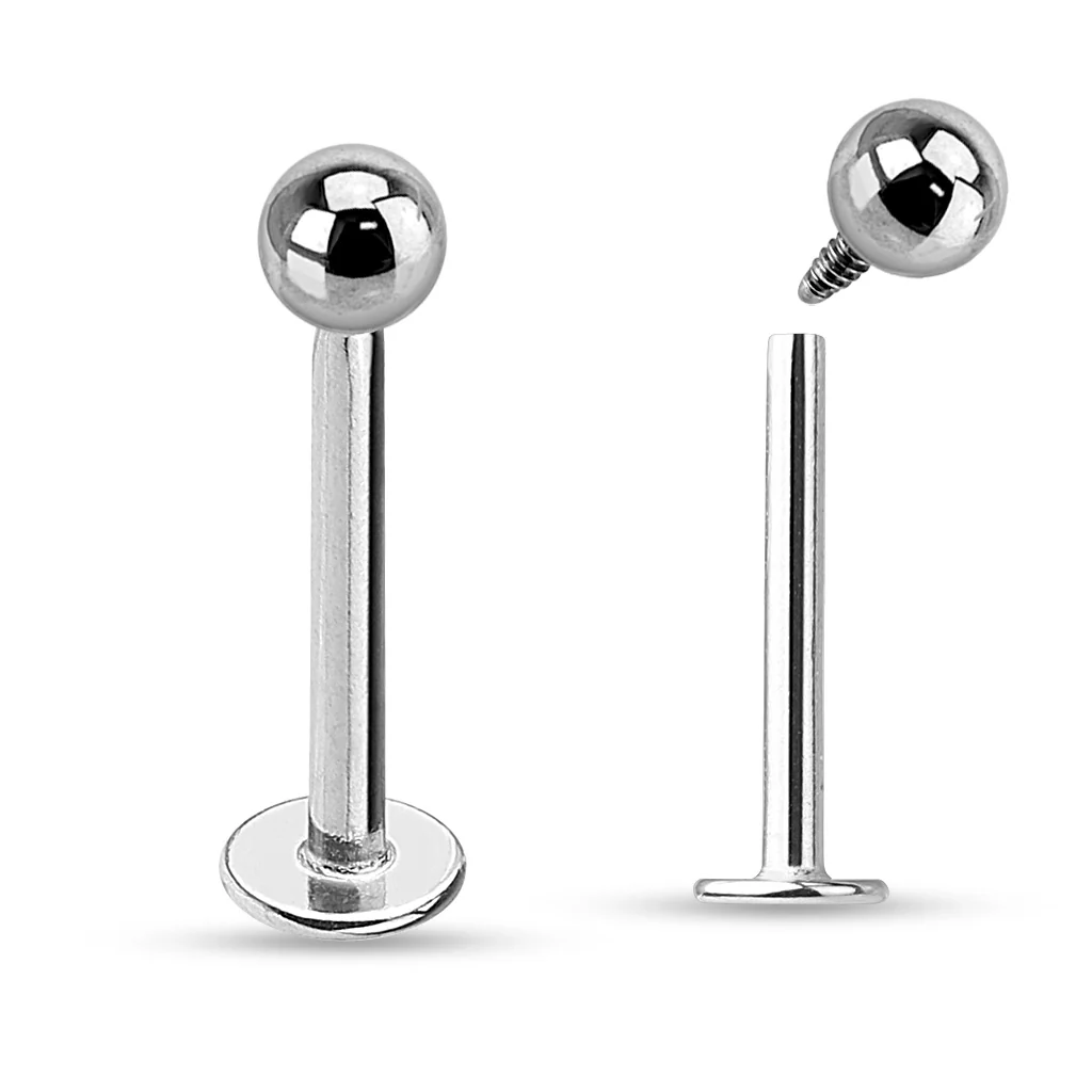 Labret 1.0 mm Zilverkleurig - Titanium