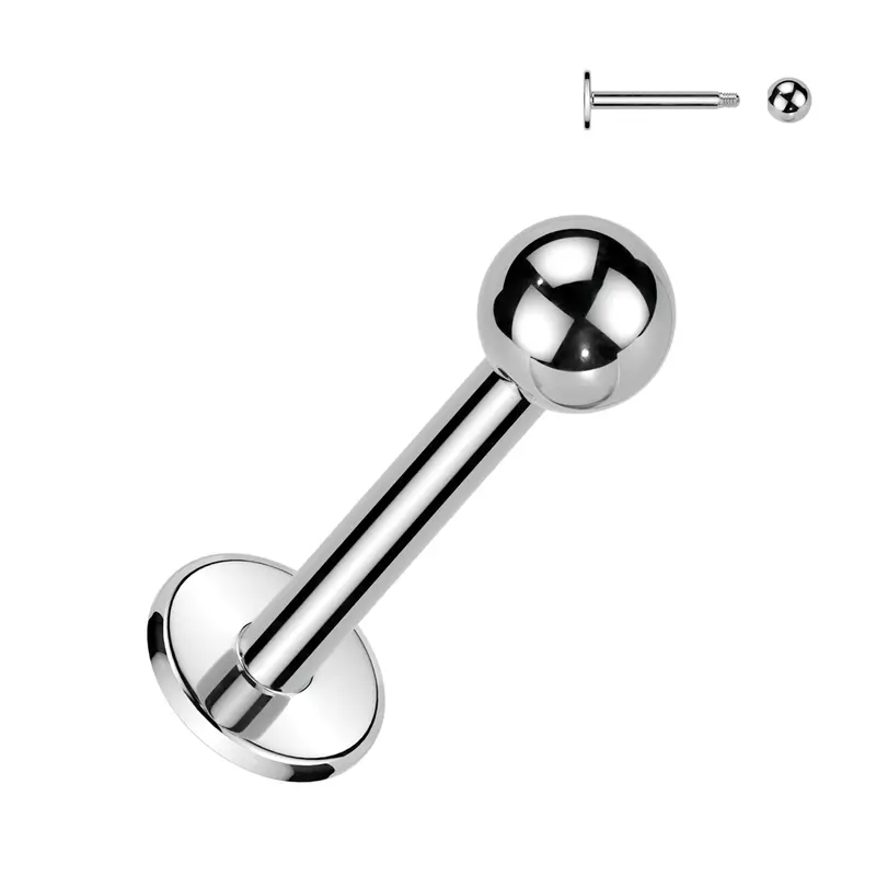 Labret 1.2mm Zilverkleurig - Titanium