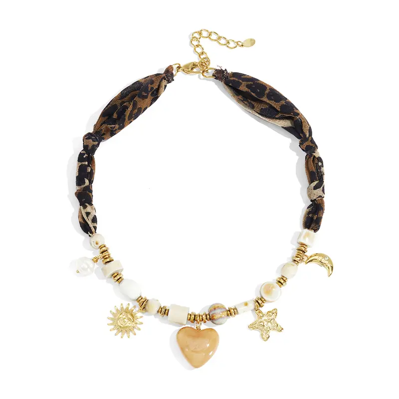 Leopard & Charms Ketting Goudkleurig