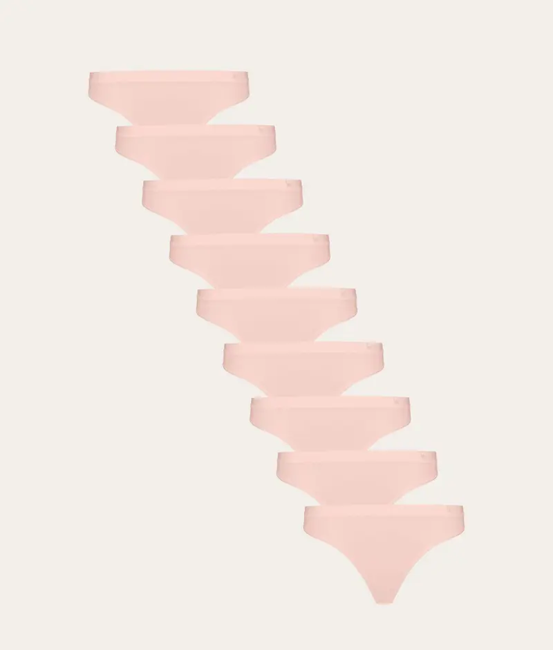 Lichtroze Bikinislips Blush Dusk (9-pack)